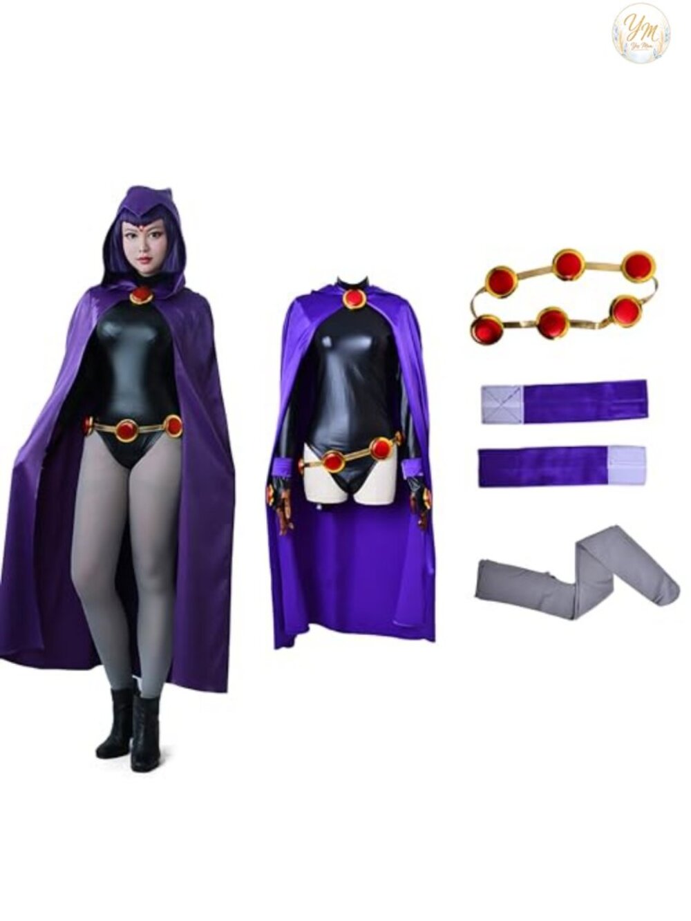 Women's Magical Lady Cosplay Costume Bodysuit with Hooded Cloak